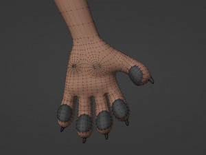 Kovu Anthro Wolf 3D Model