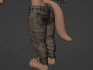 Kovu Anthro Wolf 3D Model
