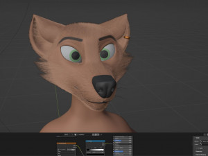 Kovu Anthro Wolf 3D Model
