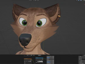 Kovu Anthro Lupo Modello 3D