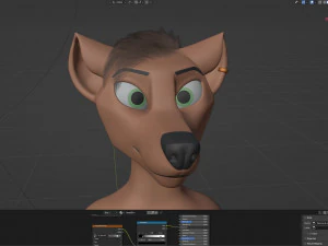 Kovu Anthro Lupo Modello 3D