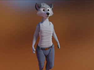 Magnus Anthro Wolf 3D Модель