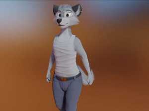 Magnus Anthro Wolf 3D Модель