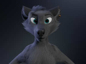 Fenrir Anthro Wolf 3D Model