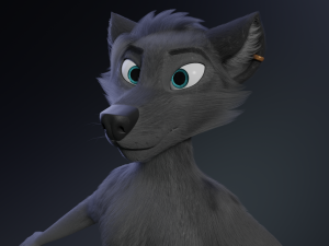 Fenrir Anthro Wolf 3D Model