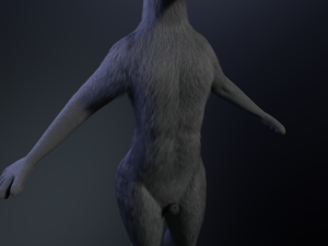 Fenrir Anthro Wolf 3D Model