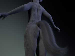 Fenrir Anthro Wolf 3D Model