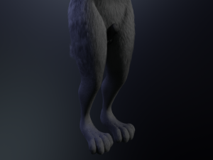 Fenrir Anthro Wolf 3D Model