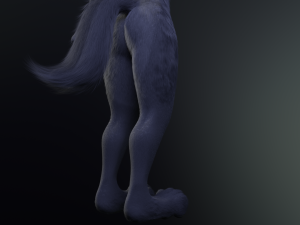 Fenrir Anthro Wolf 3D Model