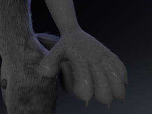Fenrir Anthro Wolf 3D Model