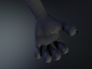 Fenrir Anthro Wolf 3D Model
