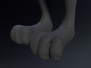 Fenrir Anthro Wolf 3D Model