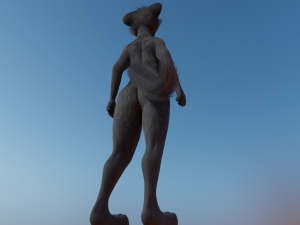Fenrir Anthro Wolf 3D Model