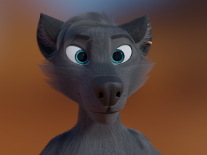Fenrir Anthro Wolf 3D Model