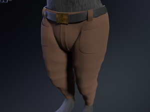 Fenrir Anthro Wolf 3D Model