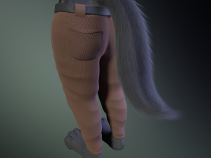 Fenrir Anthro Wolf 3D Model