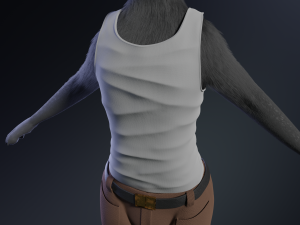Fenrir Anthro Wolf 3D Model