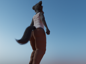 Fenrir Anthro Wolf 3D Model