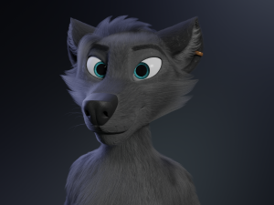 Fenrir Anthro Wolf 3D Model