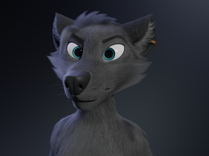 Fenrir Anthro Wolf 3D Model