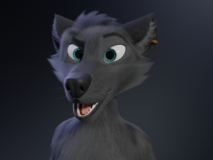 Fenrir Anthro Wolf 3D Model