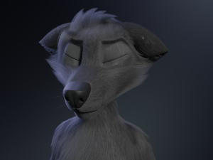 Fenrir Anthro Wolf 3D Model