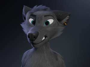 Fenrir Anthro Wolf 3D Model