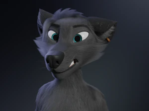 Fenrir Anthro Lupo Modello 3D