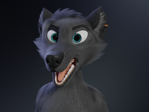 Fenrir Anthro Wolf 3D Model