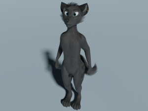 Fenrir Anthro Wolf 3D Model