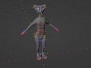 Fenrir Anthro Wolf 3D Model