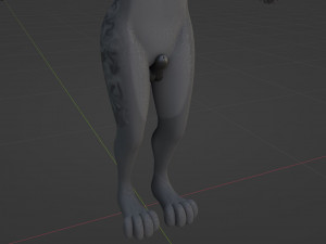 Fenrir Anthro Wolf 3D Model