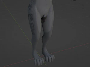 Fenrir Anthro Lupo Modello 3D
