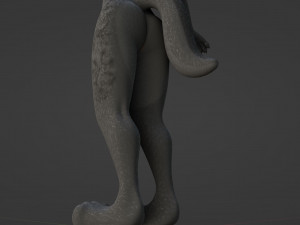Fenrir Anthro Wolf 3D Model