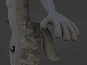 Fenrir Anthro Wolf 3D Model
