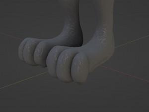 Fenrir Anthro Wolf 3D Model
