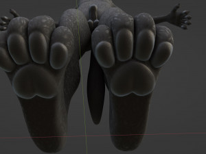 Fenrir Anthro Wolf 3D Model