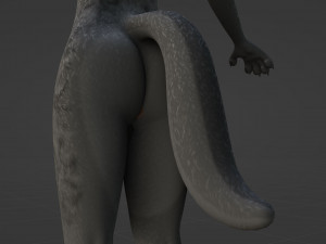Fenrir Anthro Wolf 3D Model