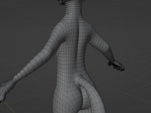 Fenrir Anthro Wolf 3D Model