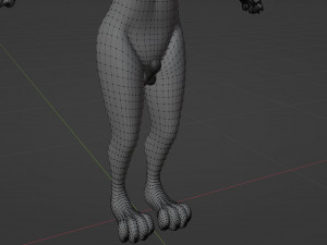 Fenrir Anthro Wolf 3D Model