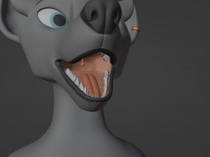 Fenrir Anthro Wolf 3D Model
