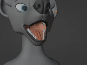 Fenrir Anthro Lupo Modello 3D