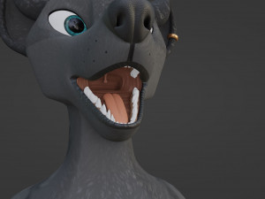 Fenrir Anthro Wolf 3D Model