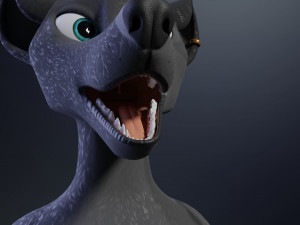 Fenrir Anthro Wolf 3D Model