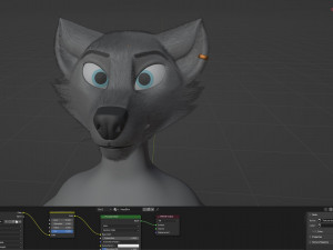 Fenrir Anthro Wolf 3D Model