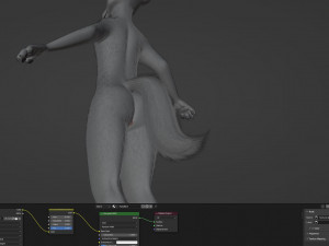 Fenrir Anthro Wolf 3D Model