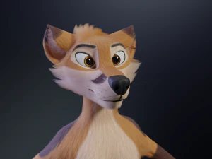 Mikael Anthro Fox 3D Model