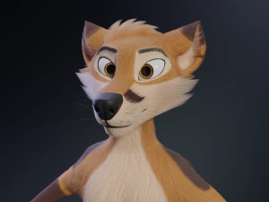 Mikael Anthro Fox 3D Model
