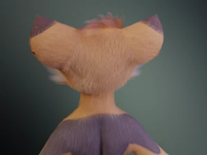 Mikael Anthro Fox 3D Model