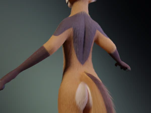 Mikael Anthro Fox 3D Model